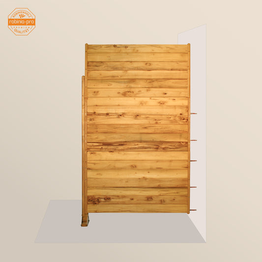 Barre de raccordement murale pour brise-vue de balcon et terrasse en bois « classic », panneau – robinia-pro