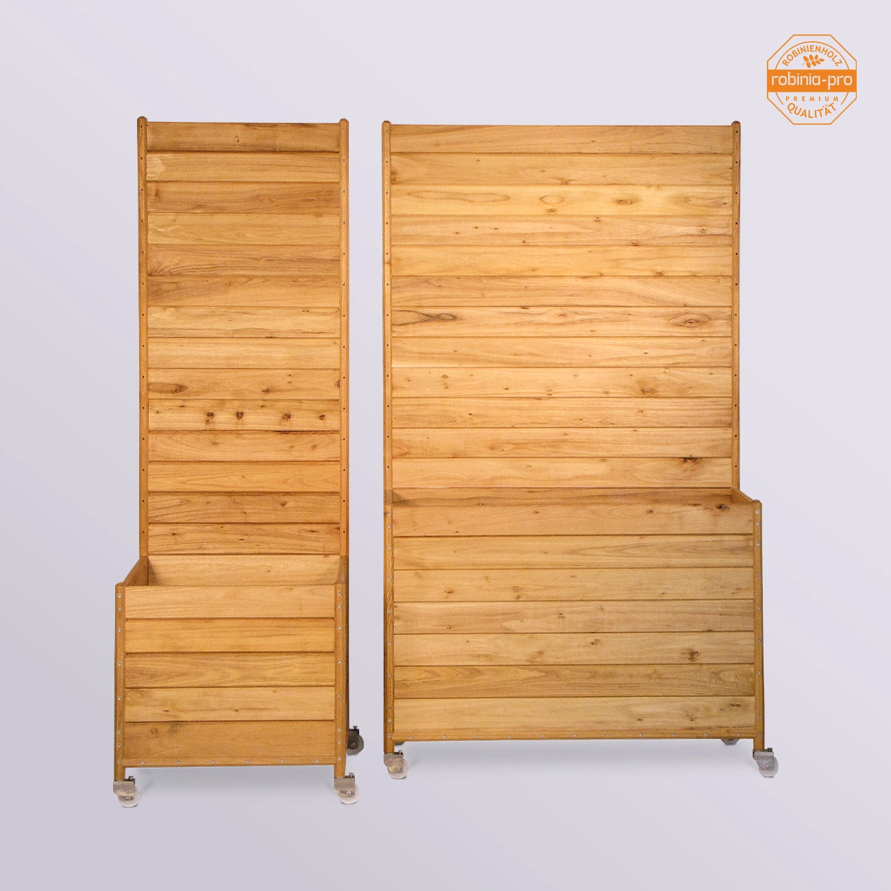 Jardinière Robinia-Pro avec brise-vue, sur roulettes