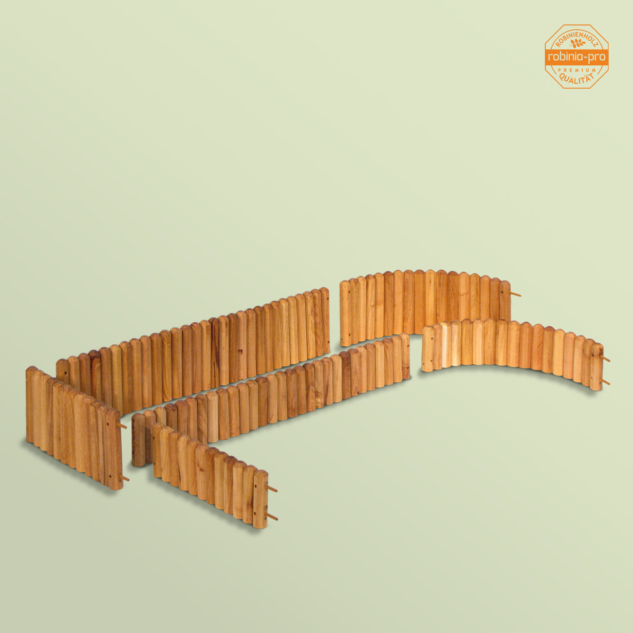 Bordure de pelouse flexible en bois Robinia-Pro