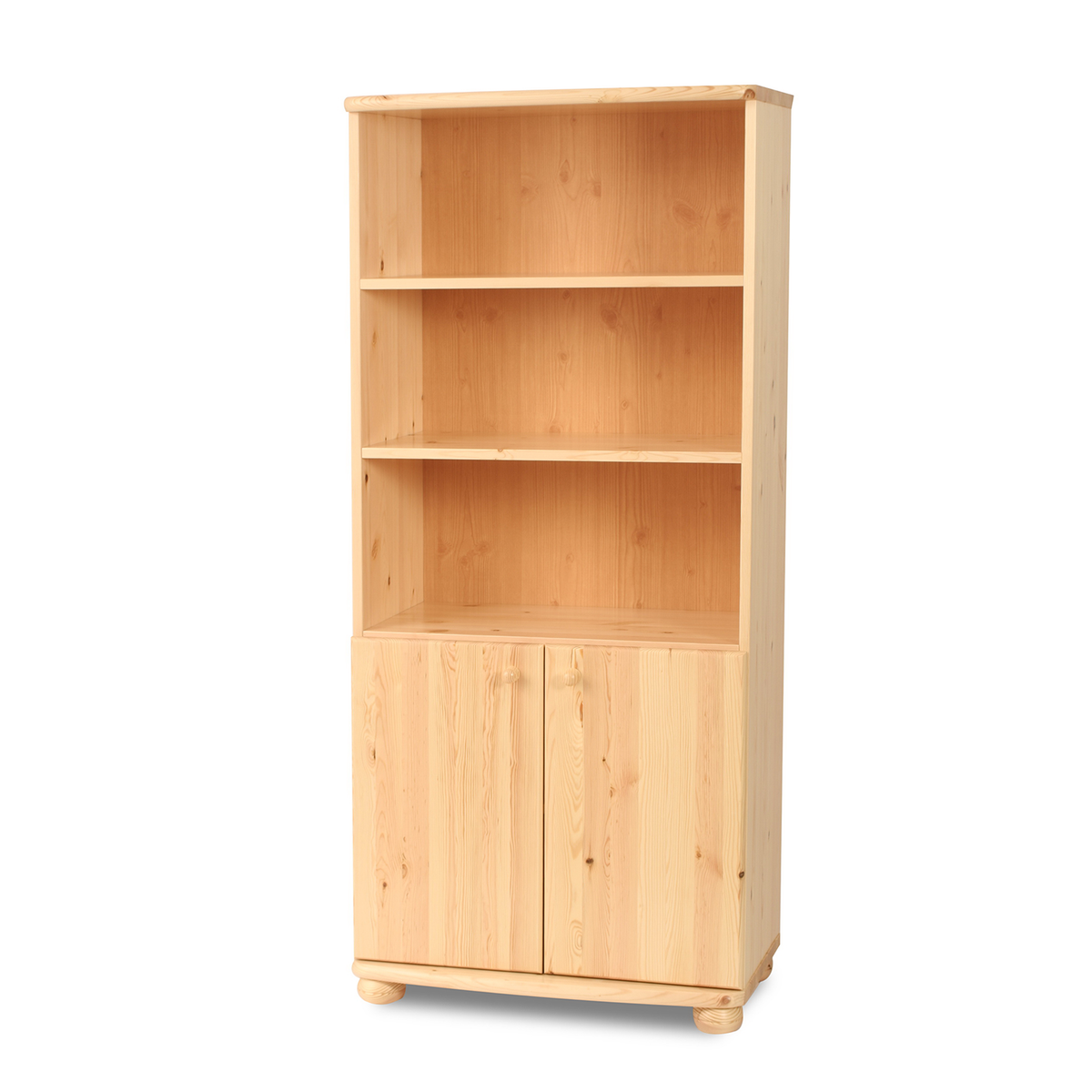 Armoire de bureau Claudia en pin biologique | 2 portes avec 3 étagères