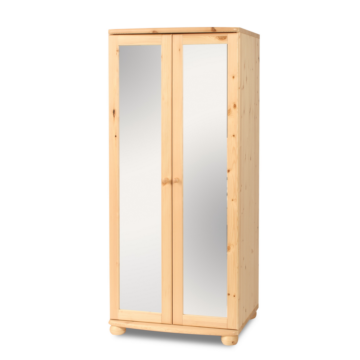 Armoire Claudia en bois massif | Armoire miroir 2 portes en pin 100 % bio