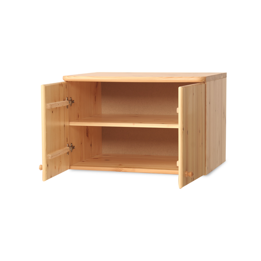 Rehausse pour armoire Claudia en 100 % pin massif bio | 2 portes pour des solutions de rangement élégantes