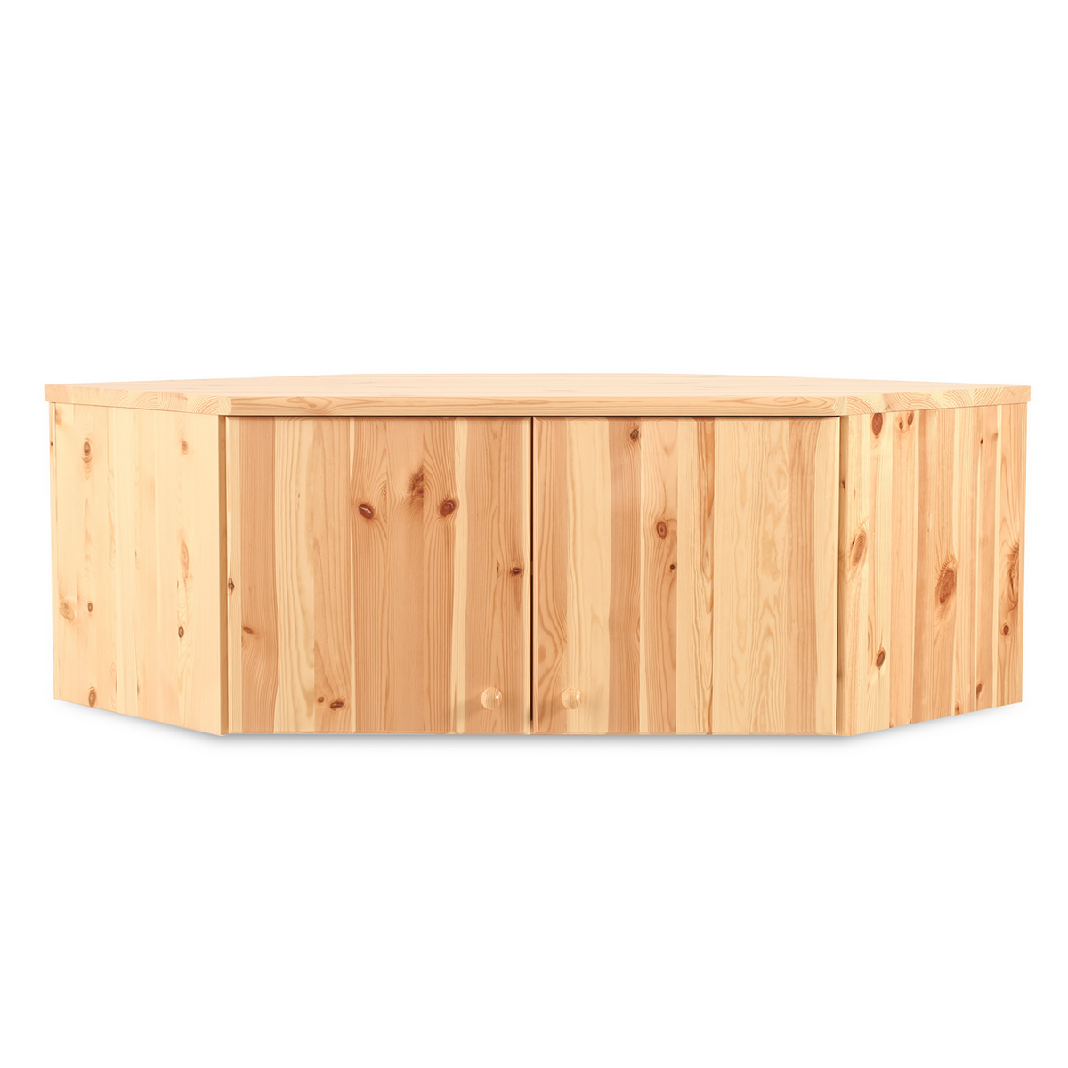 Armoire d’angle Claudia en bois de pin bio – Surmeuble massif pour penderie en 100 % bois