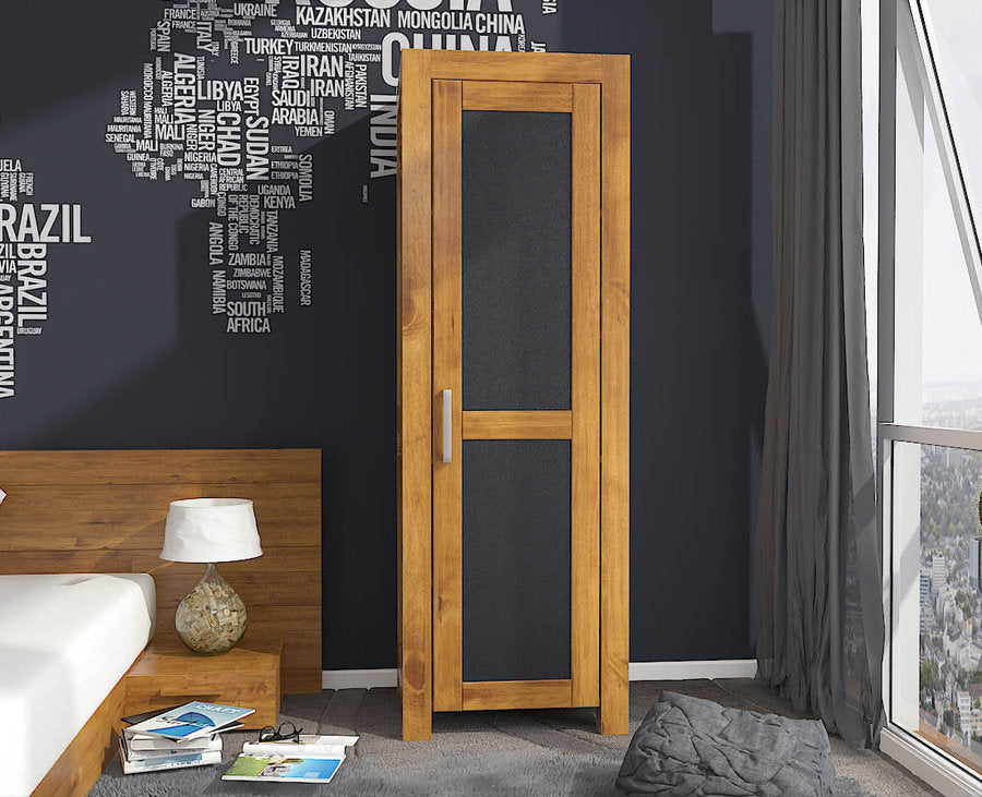 Armoire NATURA LEATHER en bouleau et cuir – Un design élégant pour votre intérieur