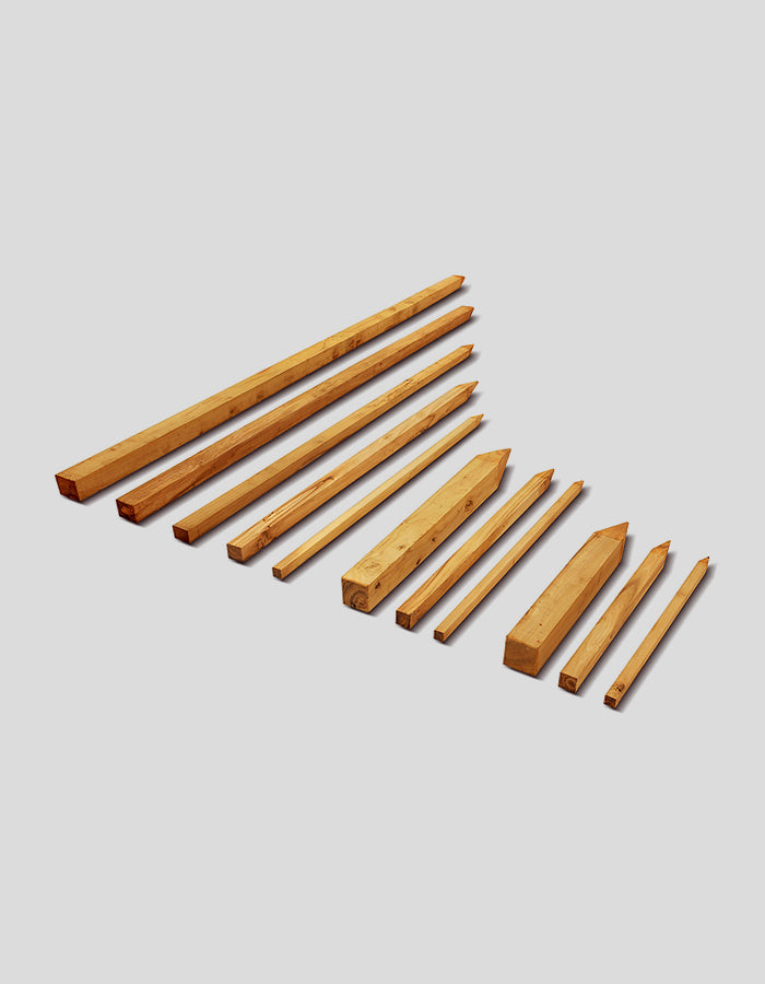 Tuteurs de vigne, piquets de plantation et autres.