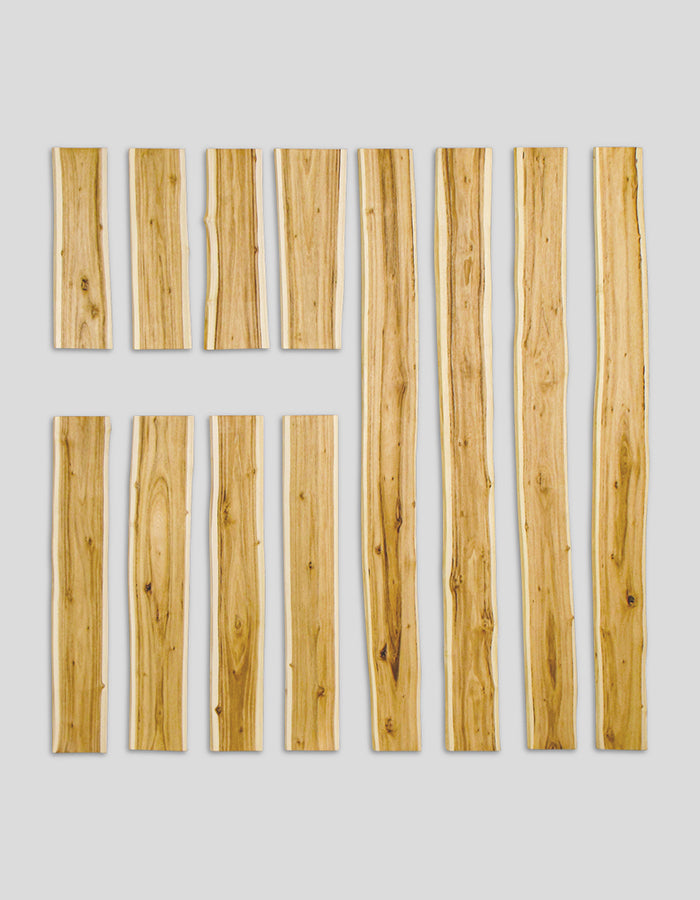 Lattes de bordure d'arbre (non bordées) brutes en bois de robinier