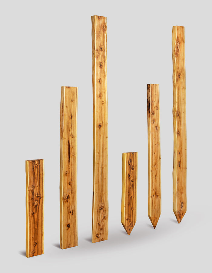 Poteaux Bonanza (non biseautés), poncés, dessus droit en bois de robinier