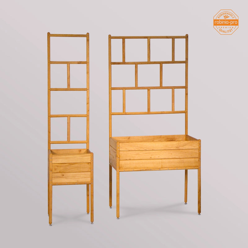 Jardinière Robinia-Pro sur pilotis, avec treillis classique