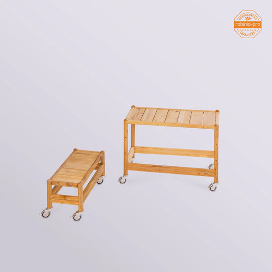 Banc à fleurs Robinia-Pro, sur roues 