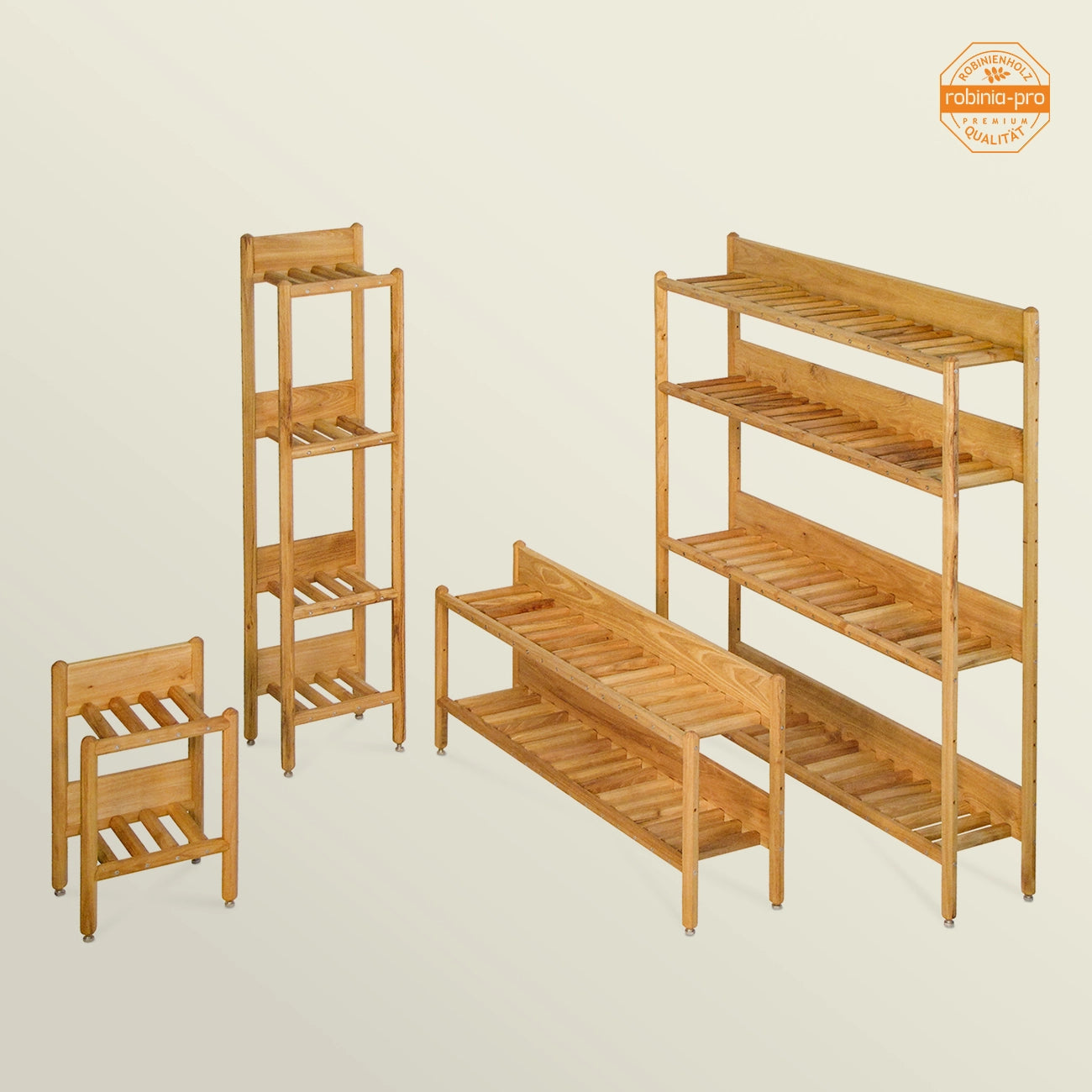 Étagère à fleurs classique en bois massif Robinia-Pro 