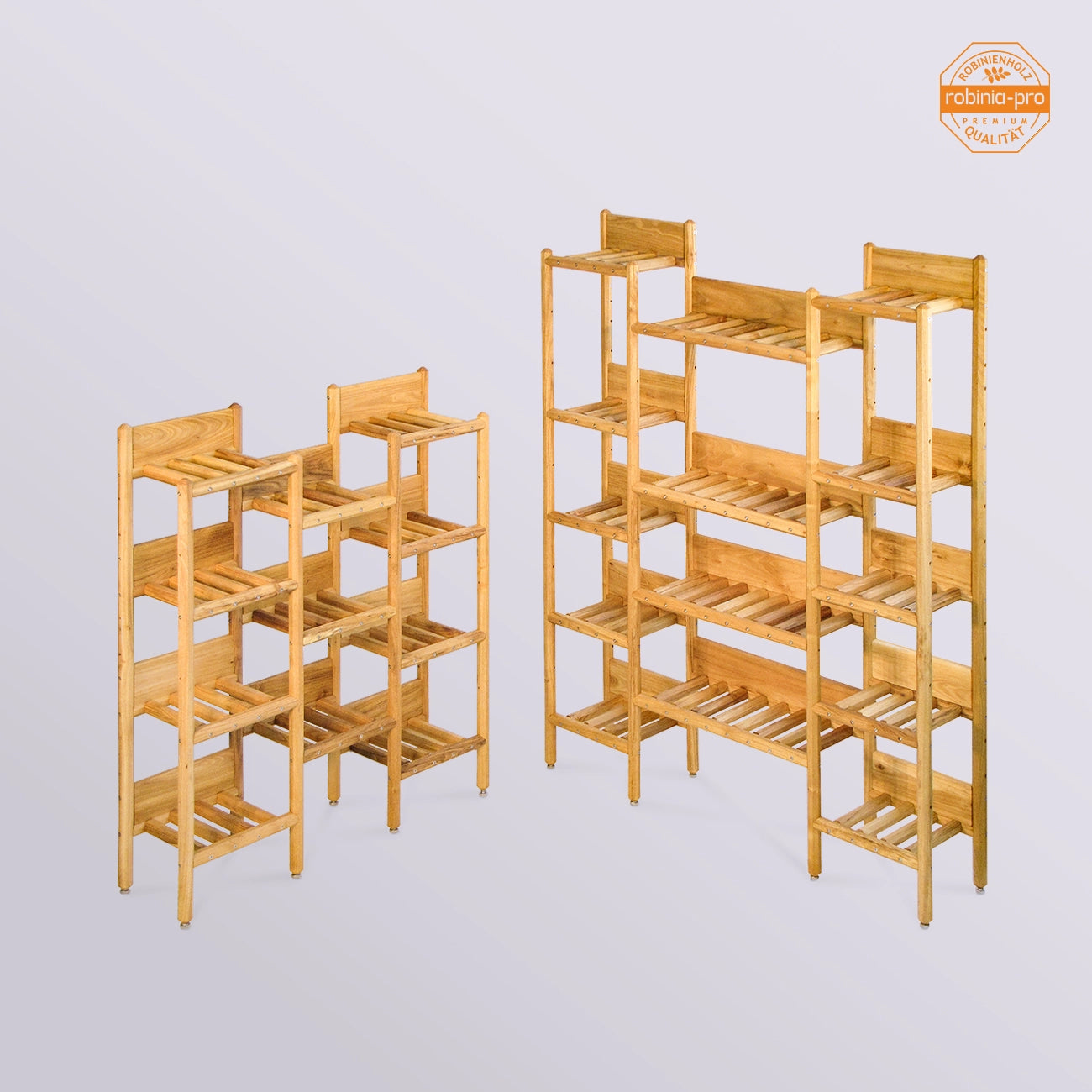 robinia-pro Étagère à fleurs de style japonais, à 3 sections, en bois massif 