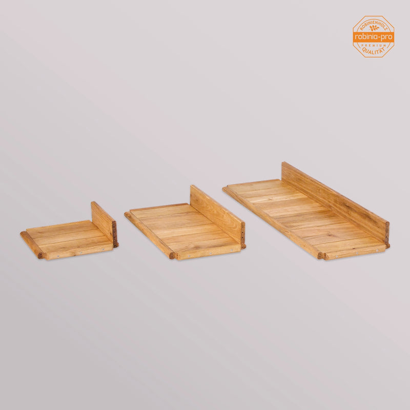 Étagère de salle de bain robinia-pro en bois (bois massif) 