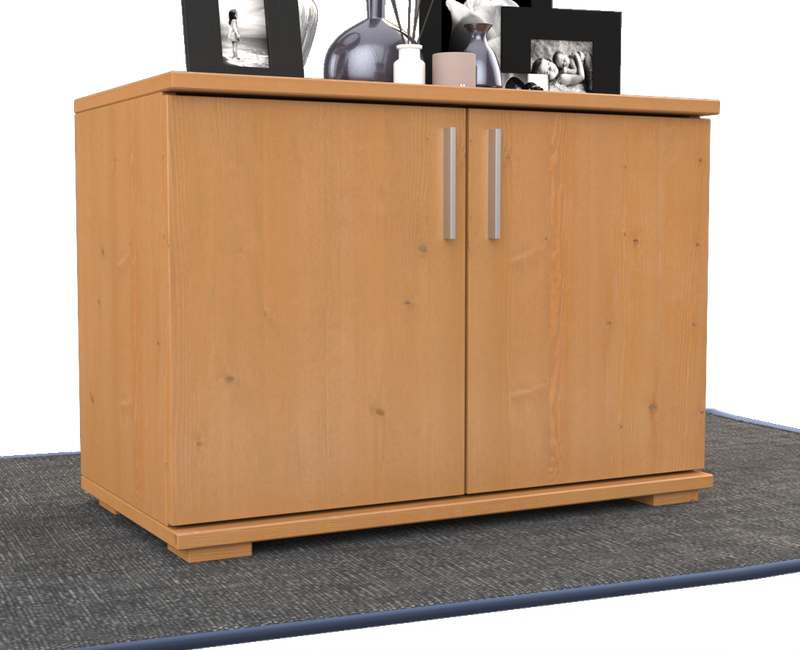 Nobis Kommode Bio Kiefer Massivholz 2-türig | 57cm hoch | Handgefertigt