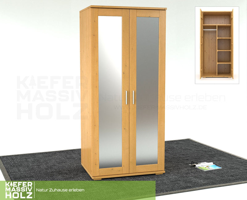 Nobis Spiegeltürenschrank Bio Kiefer – Funktionalität trifft auf zeitloses Design