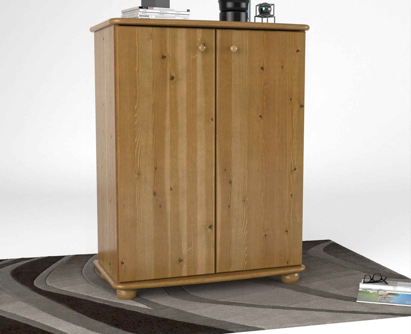 Anika Kommode Sideboard Bio Kiefer | 2-türig mit Kleiderstange | Nachhaltige Möbel