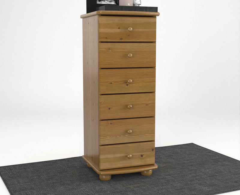 Anika Kiefer Kommode Massivholz | 6-Schubladen | 100% Bio Kiefer