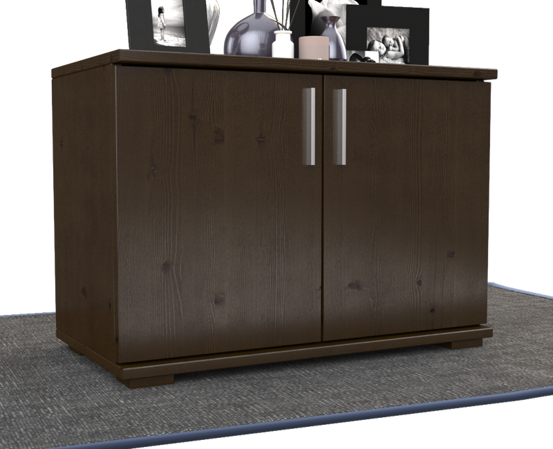 Nobis Kommode Bio Kiefer Massivholz 2-türig | 57cm hoch | Handgefertigt