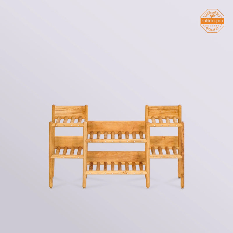 Étagère à fleurs de style japonais, à 3 sections, en bois massif 