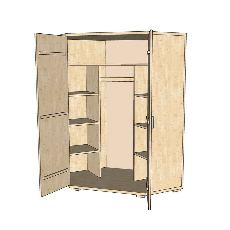 Nobis Eckschrank Bio Kiefer | 100% Massivholz Möbel für Ihr Zuhause