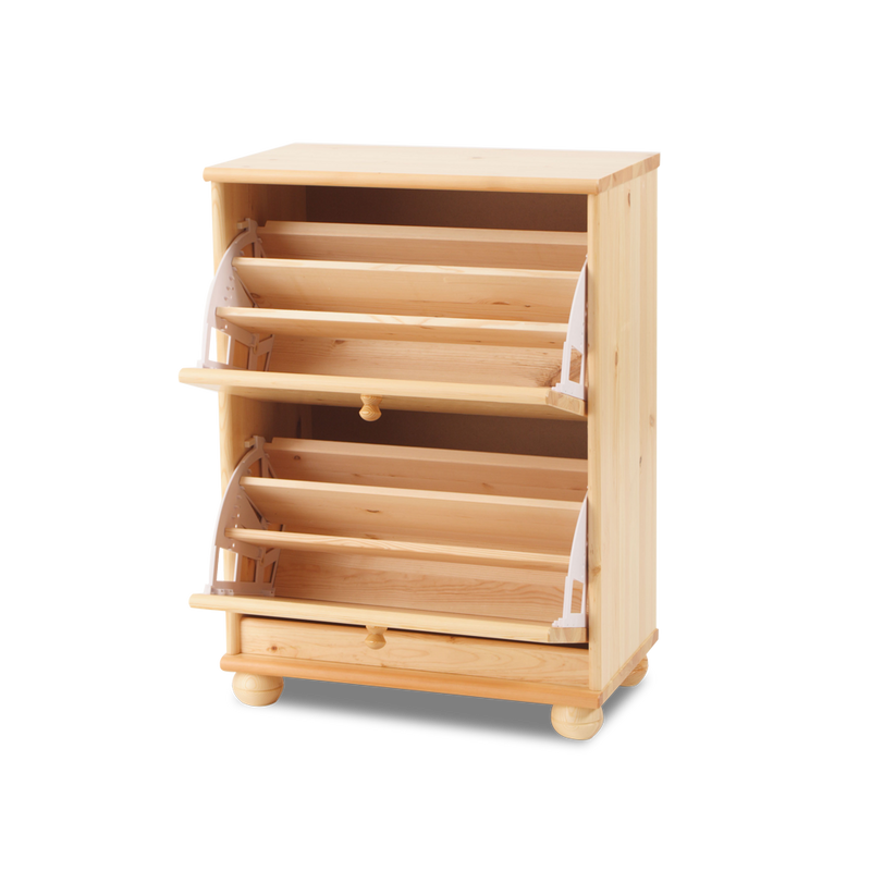 Claudia Schuhschrank Bio Kiefer – 2-türiger Schuhkipper aus 100% massiver Kiefer