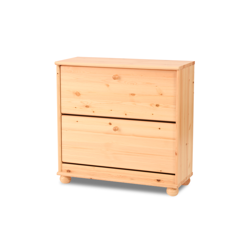 Claudia Schuhschrank Bio Kiefer – 2-türiger Schuhkipper aus 100% massiver Kiefer