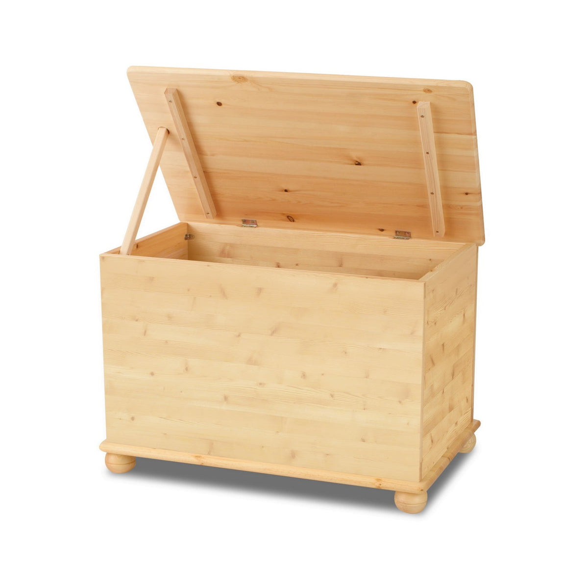 Holztruhe mit Deckel, Model Leo, Bio Kiefer, Schatztruhe und Spielkiste