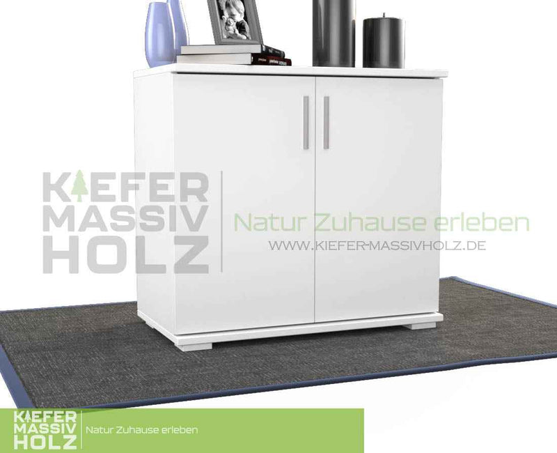 Nobis Kommode Massivholz | Sideboard 2-türig aus 100% Bio Kiefer | 74cm hoch