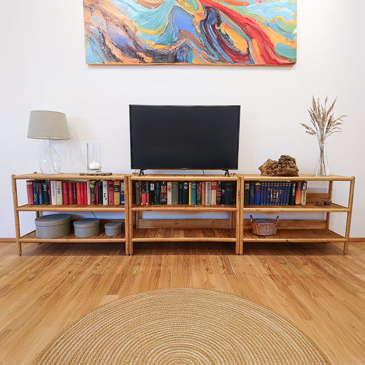 Étagère TV Robinia-Pro en bois massif 