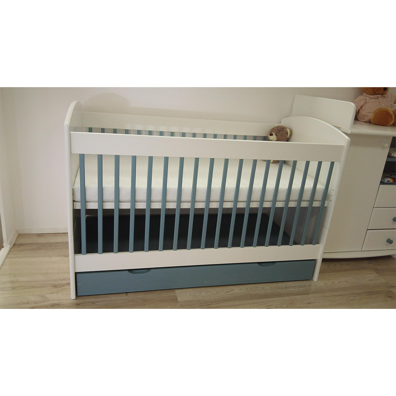 Bio Babybett 70x140cm aus Naturholz | Gitterbett aus massivem Holz | 100% Bio-Bett