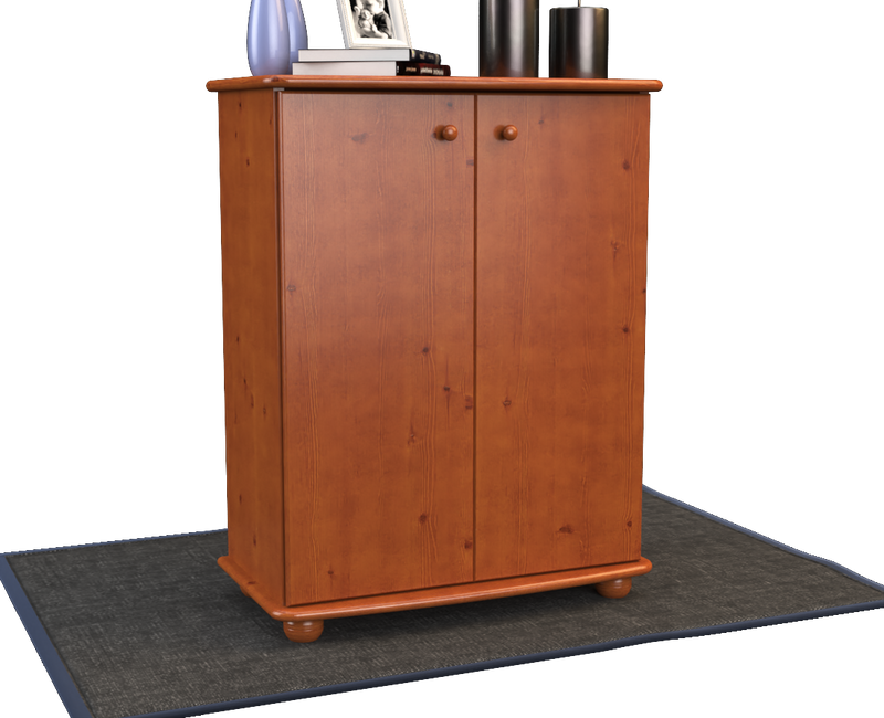 Anika Kommode 110er Bio Kiefer Massivholz | 2-Türig Sideboard mit Regalfächern | Anrichte aus 100% Massivholz