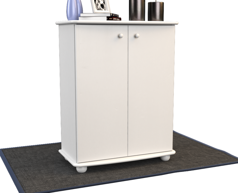 Anika Kommode 110er Bio Kiefer Massivholz | 2-Türig Sideboard mit Regalfächern | Anrichte aus 100% Massivholz