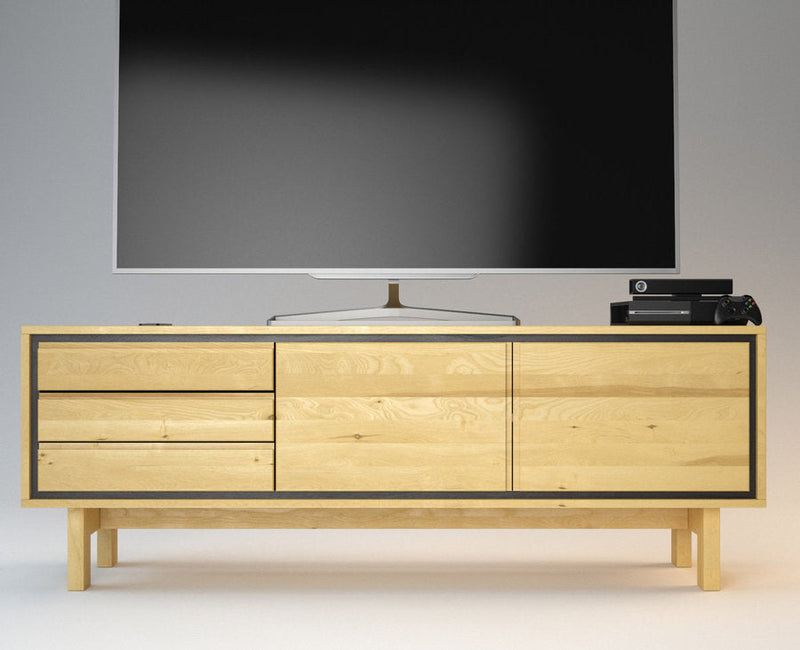 Barcelona TV-Sideboard Massivholz – Elegantes Design für Ihr Wohnzimmer